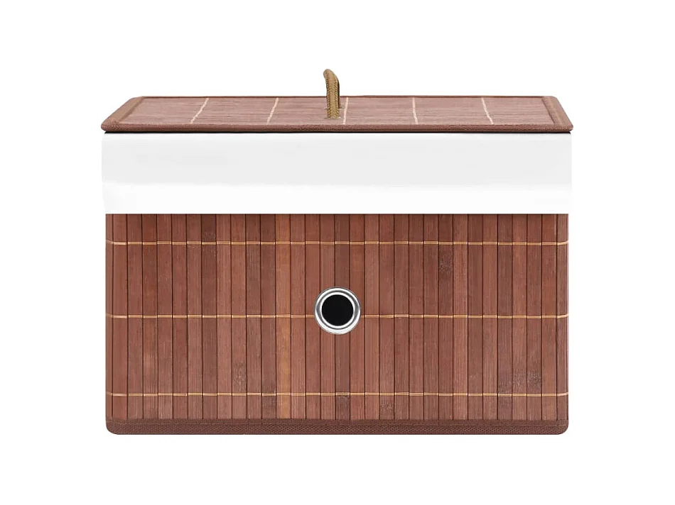 Boîtes de rangement en bambou 4 pcs Marron