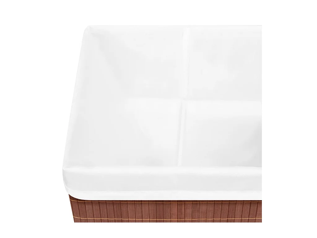 Boîtes de rangement en bambou 4 pcs Marron