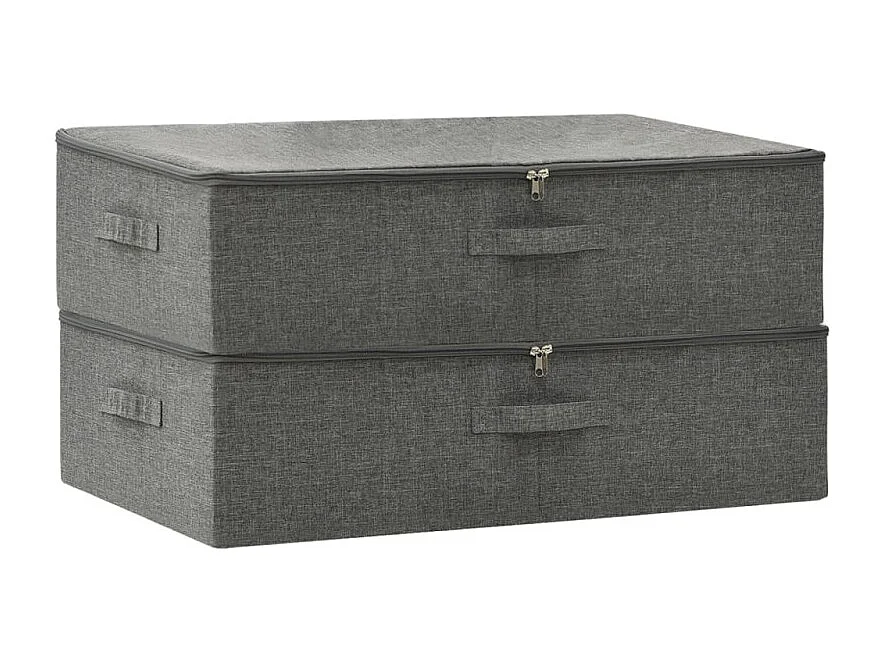 Boîtes de rangement 2 pcs Tissu 70x40x18 cm Anthracite
