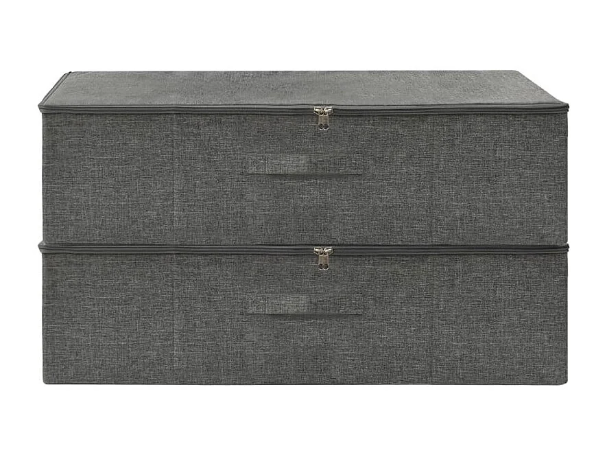 Boîtes de rangement 2 pcs Tissu 70x40x18 cm Anthracite