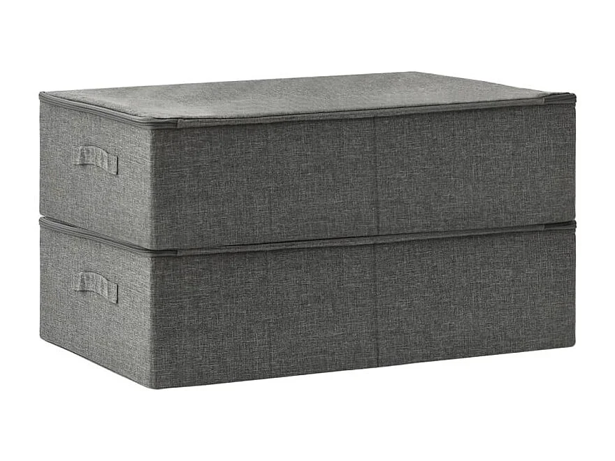 Boîtes de rangement 2 pcs Tissu 70x40x18 cm Anthracite