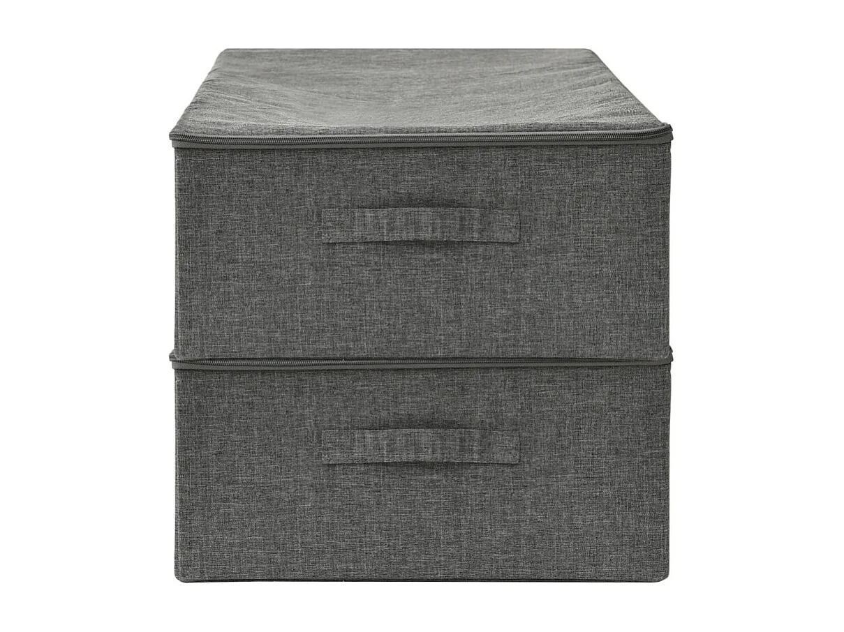 Boîtes de rangement 2 pcs Tissu 70x40x18 cm Anthracite