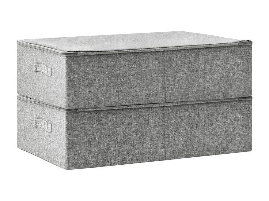 Aufbewahrungsboxen 2 Stk. Stoff 70x40x18 cm Grau