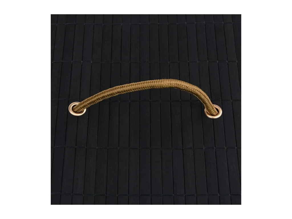 Conjunto de 4 Caixas de Arrumação em Bambu Preto para Organização