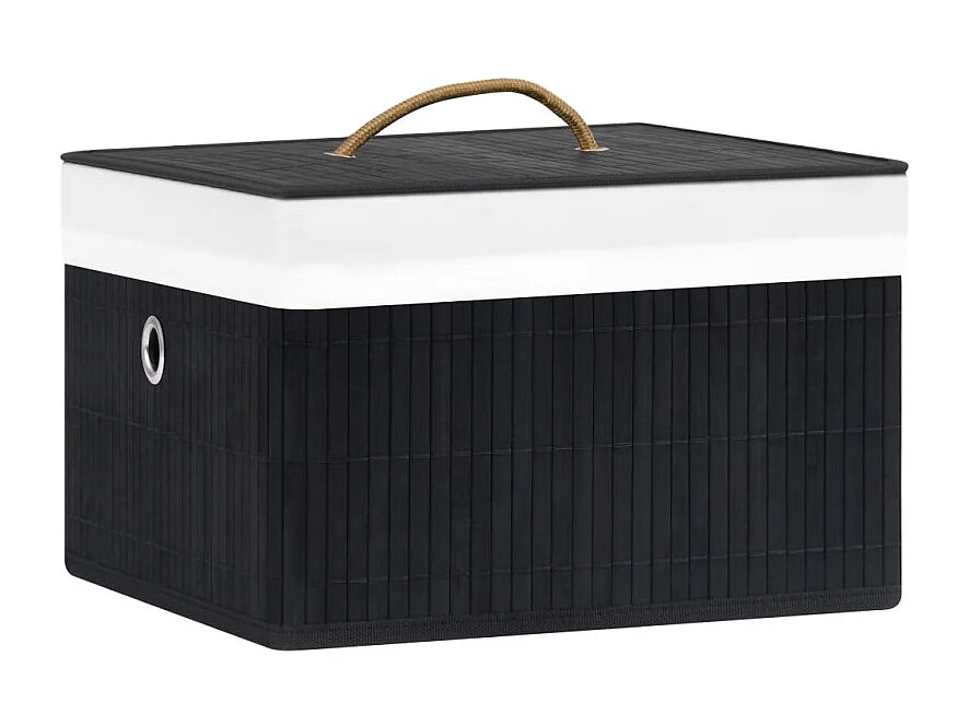 Bambus Aufbewahrungsboxen 4 Stk. Schwarz