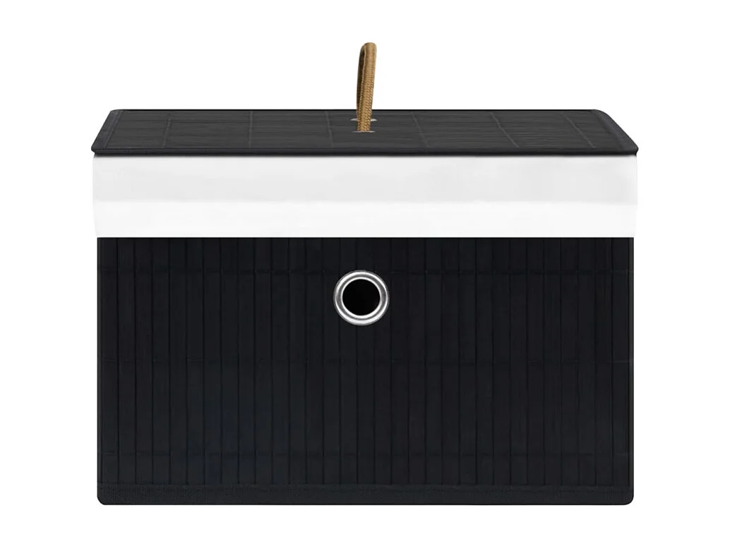 Bambus Aufbewahrungsboxen 4 Stk. Schwarz