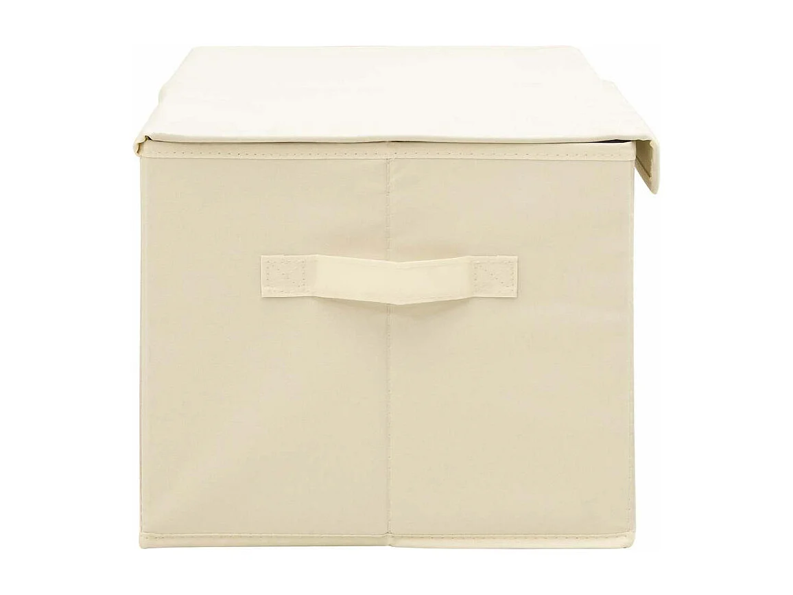 Aufbewahrungsboxen 2 Stk. Stoff 50x30x25 cm Creme