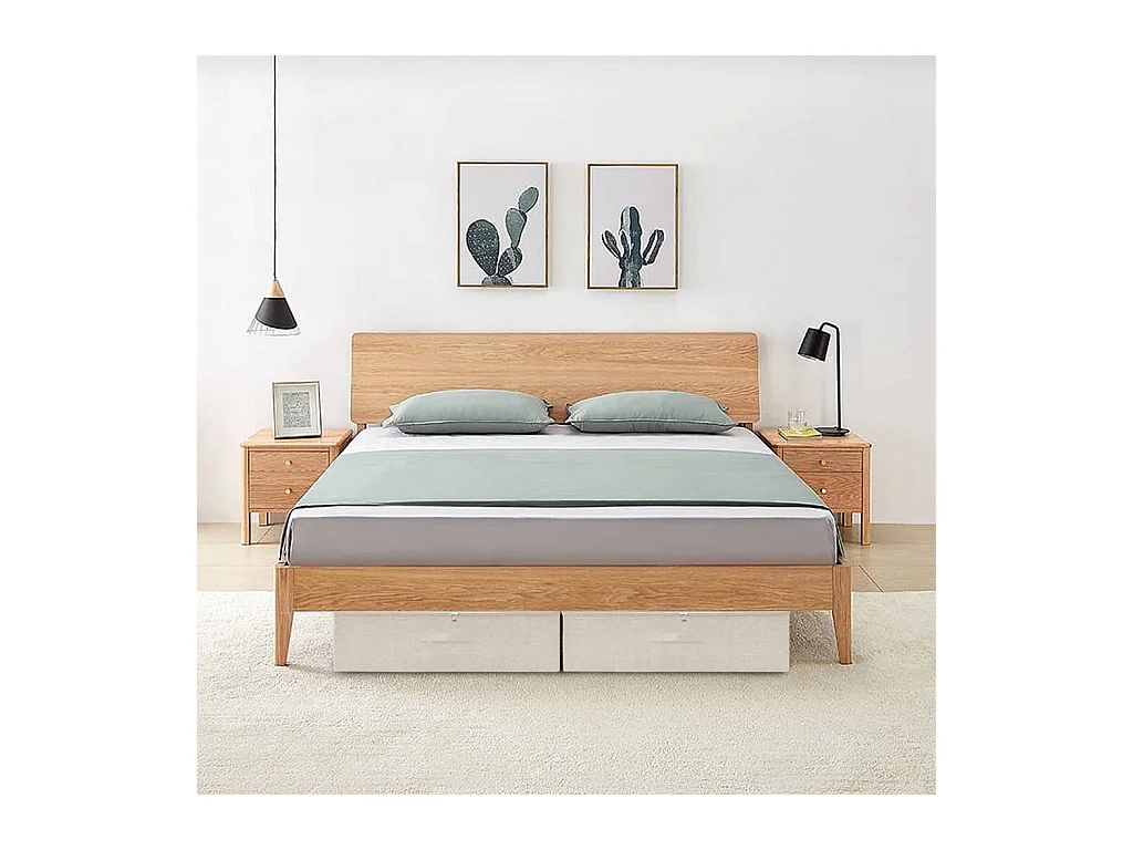 Boîtes de rangement 2 pcs Tissu 70x40x18 cm Crème