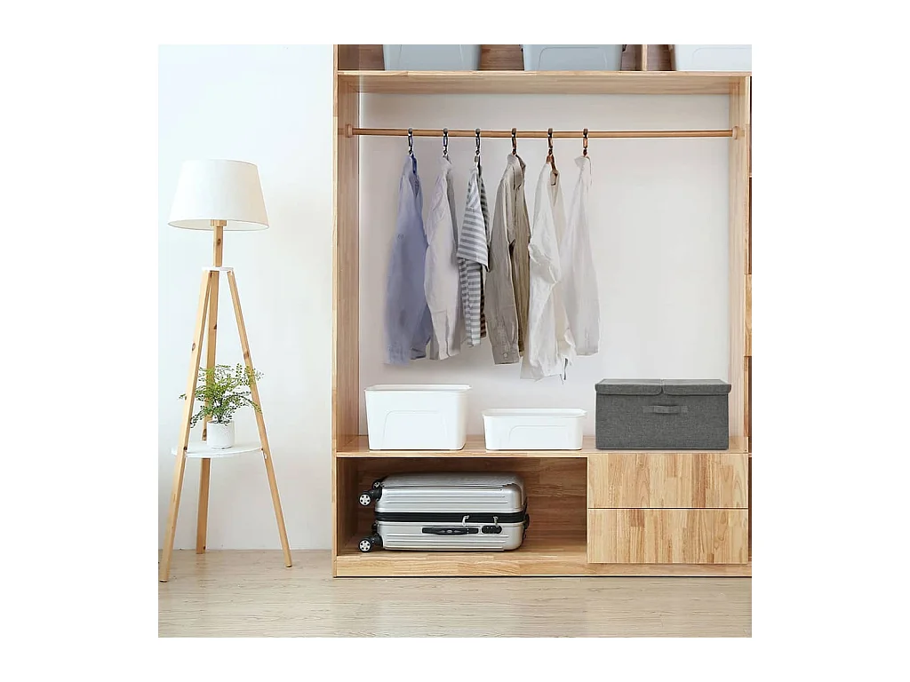 Aufbewahrungsbox Stoff 50x30x25 cm Anthrazit