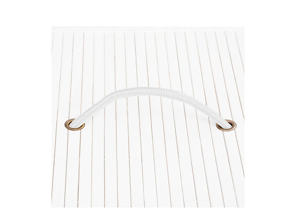 Conjunto de 4 Caixas de Arrumação em Bambu Branco para Organização