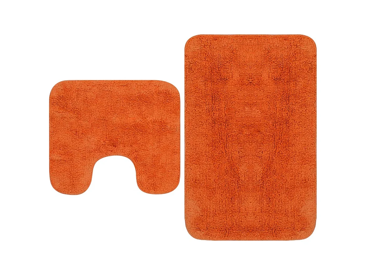 Badematten-Set 2-tlg. Stoff Orange