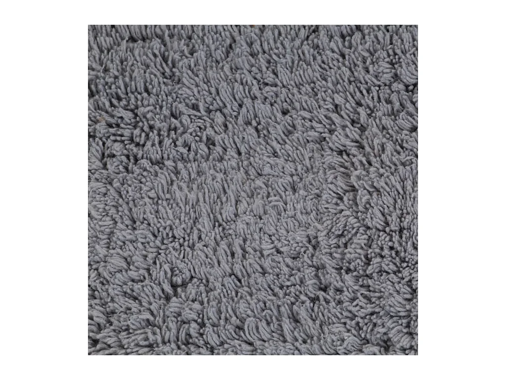 Tapis de salle de bain 2 pcs Tissu Gris