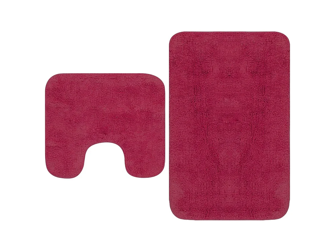 Badematten-Set 2-tlg. Stoff Fuchsia