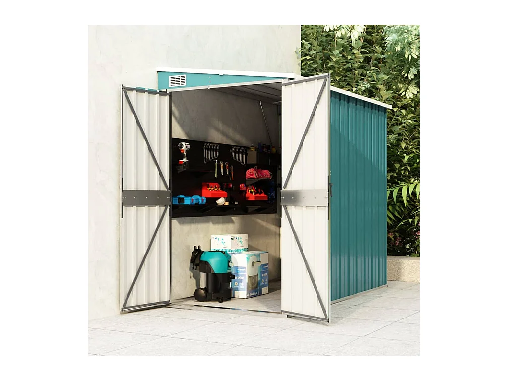 Abrigo Suspenso para Jardim em Aço Galvanizado Verde - 118x194x178 cm