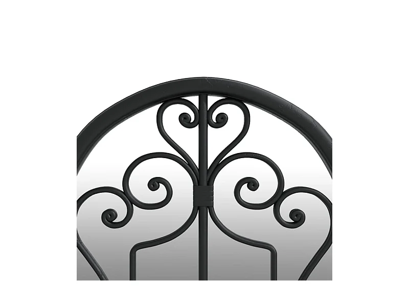 Miroir de jardin Noir 100x45 cm Fer pour utilisation extérieure