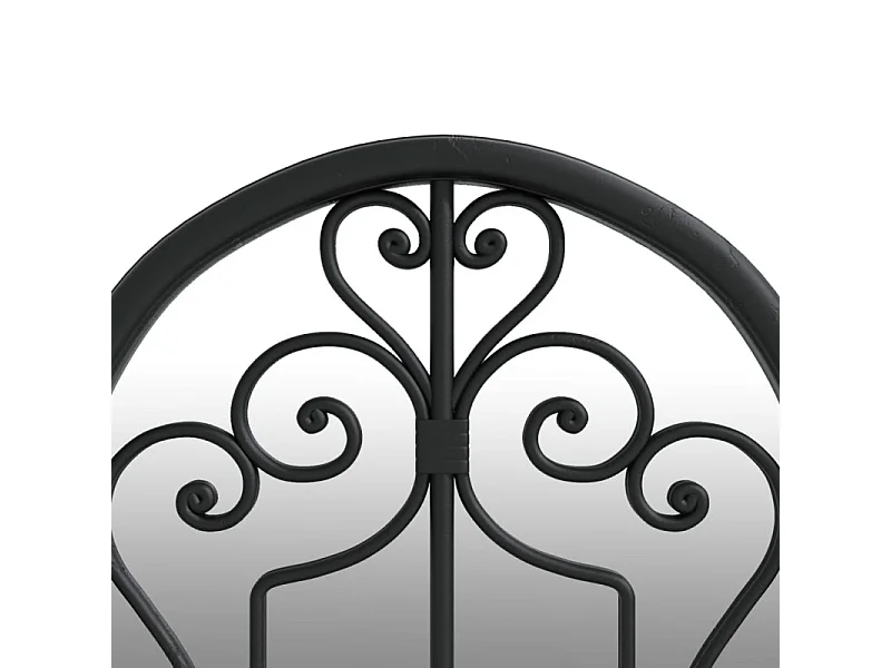 Gartenspiegel Schwarz 100x45 cm Eisen