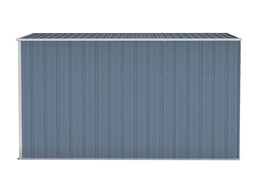 Anbauschuppen Grau 118x288x178 cm Verzinkter Stahl