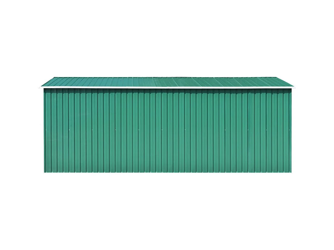 Gerätehaus 257x489x181 cm Metall Grün