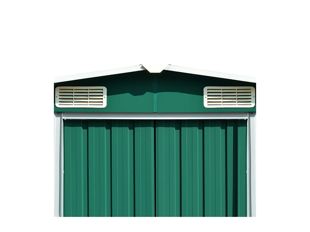 Gerätehaus 257x489x181 cm Metall Grün