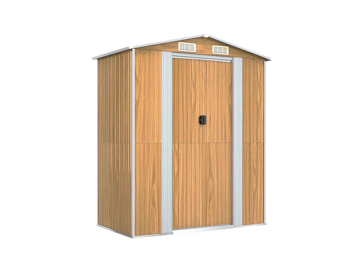 Abri de jardin Marron clair 192x108x223 cm Acier galvanisé