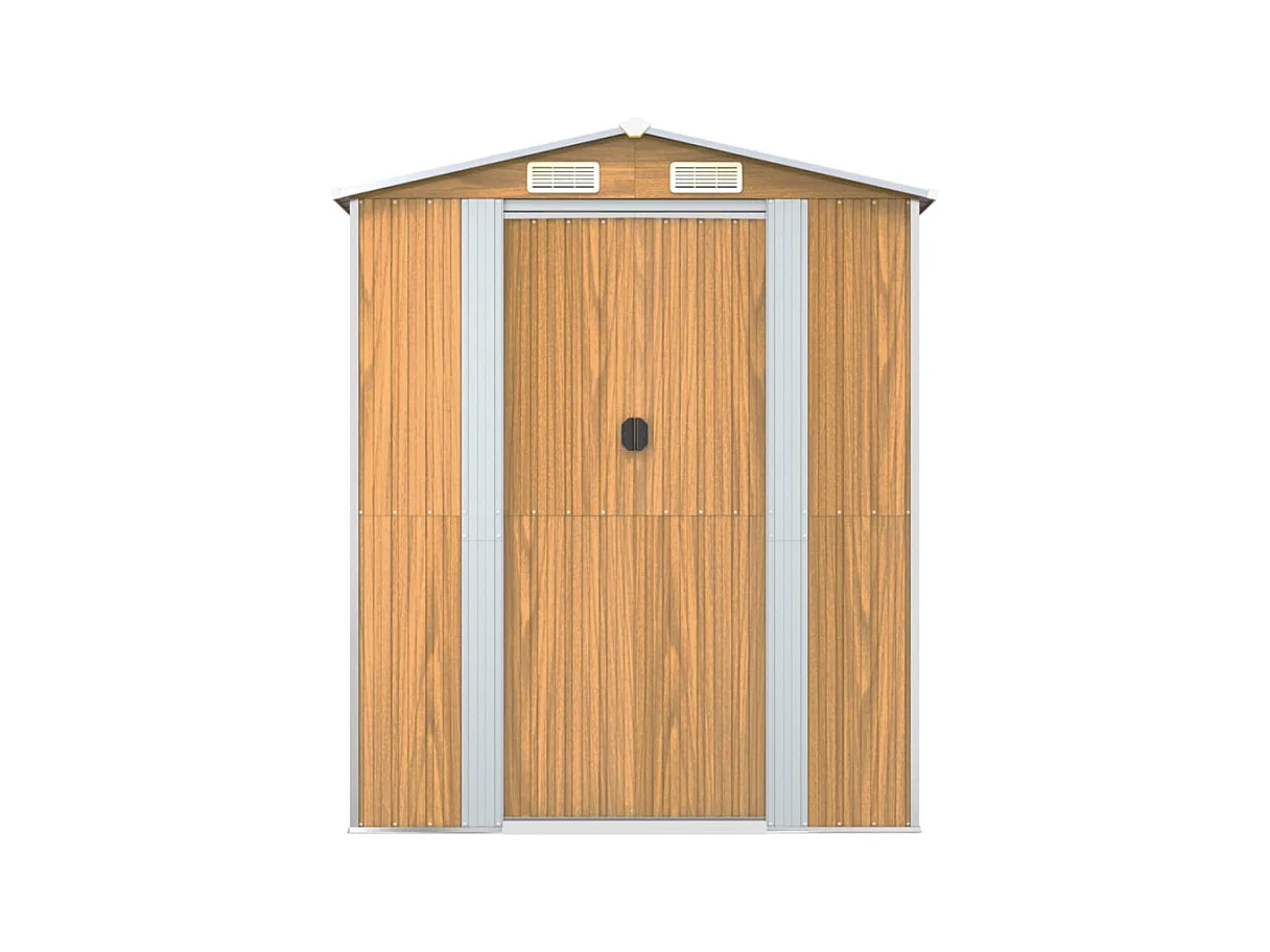 Abri de jardin Marron clair 192x108x223 cm Acier galvanisé