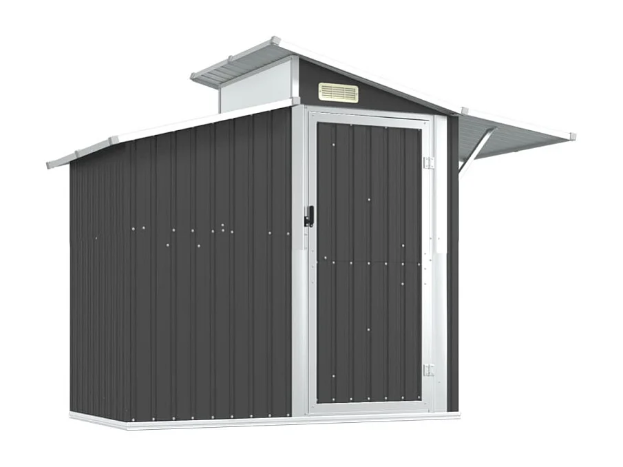 Geräteschuppen Anthrazit 270x130x208,5 cm Verzinkter Stahl