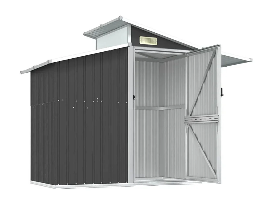 Geräteschuppen Anthrazit 270x130x208,5 cm Verzinkter Stahl