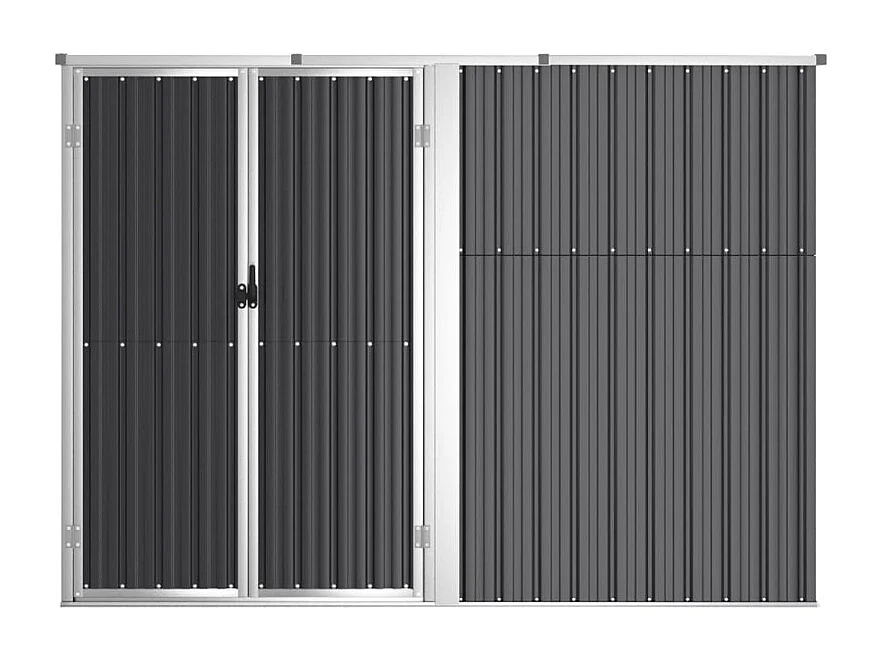 Gerätehaus Anthrazit 225x89x161 cm Verzinkter Stahl