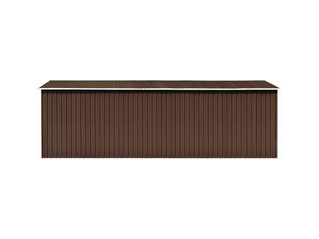Gerätehaus 257x580x181 cm Metall Braun