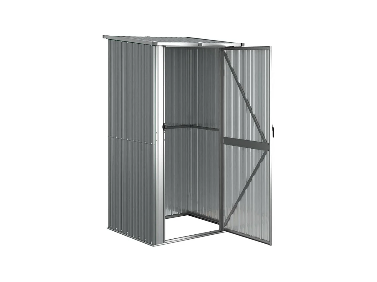 Abri de jardin Gris 118,5x97x209,5 cm Acier galvanisé