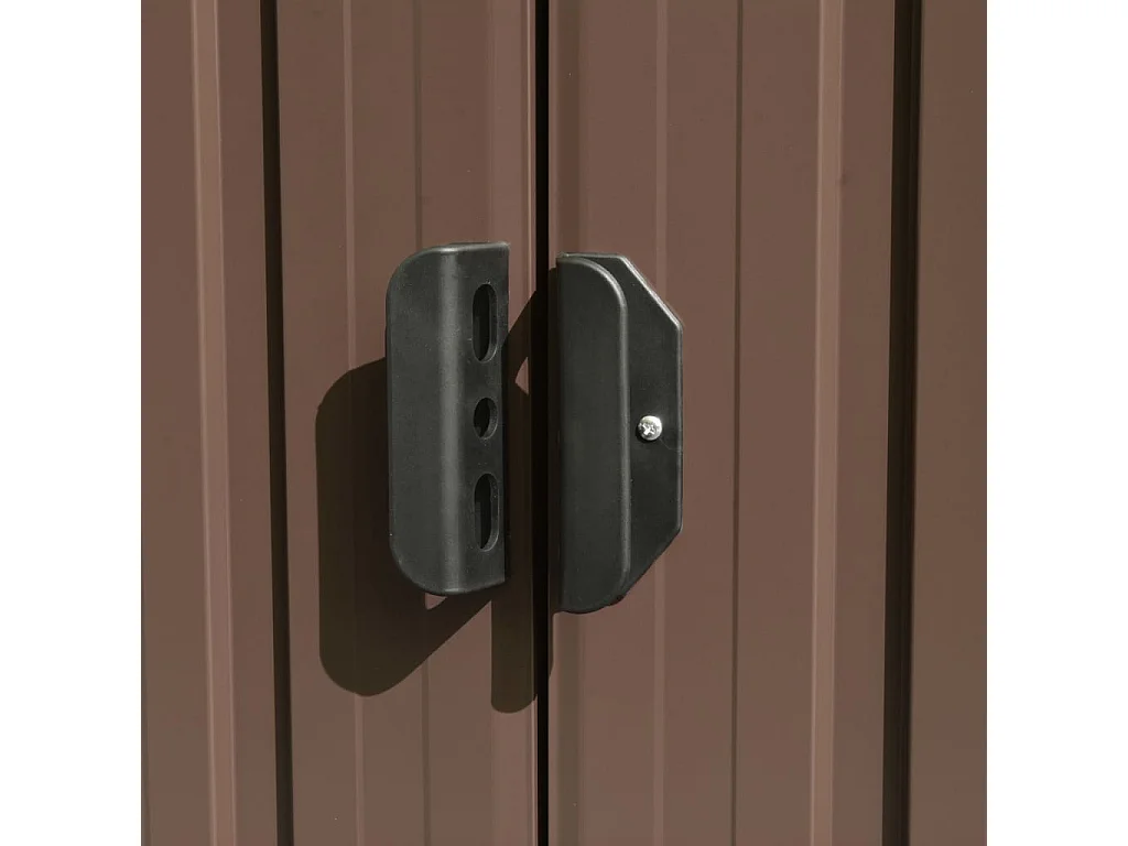 Abrigo de Jardim em Metal Castanho 257x489x181 cm - Armazenamento Durável e Ventilado