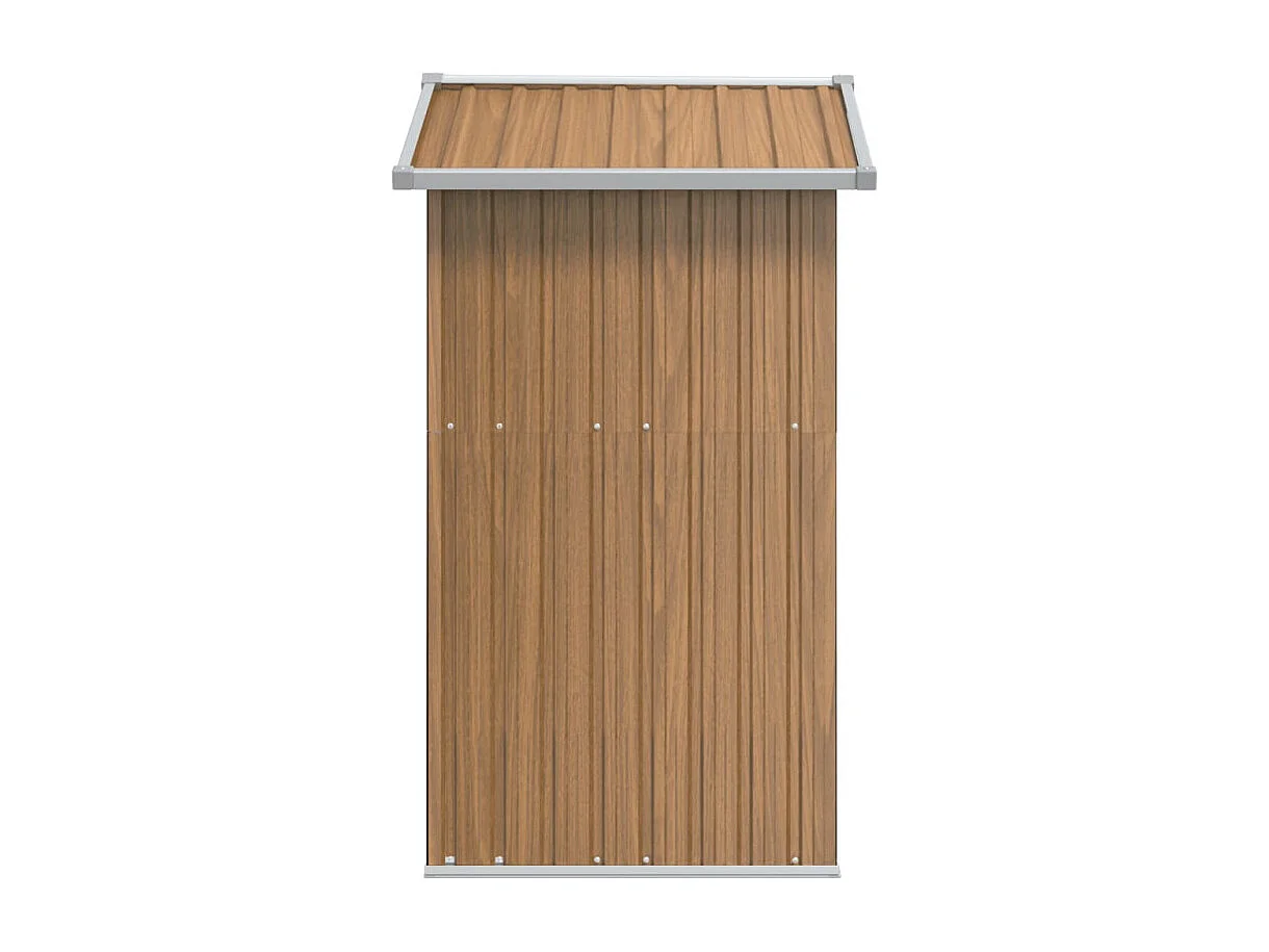 Abrigo de Jardim em Aço Galvanizado 126x97,5x177 cm Castanho - Perfeito para Armazenagem Exterior
