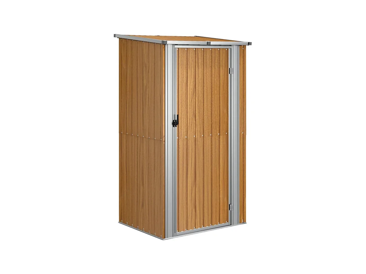 Abri de jardin Marron 118,5x97x209,5 cm Acier galvanisé