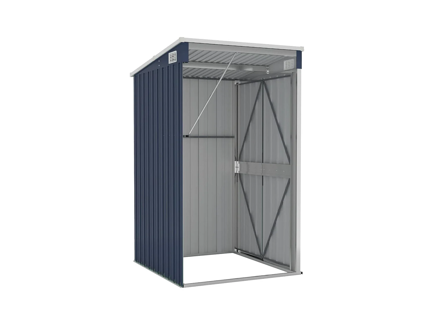 vidaXL Remise de jardin murale Anthracite 118x100x178 cm Acier