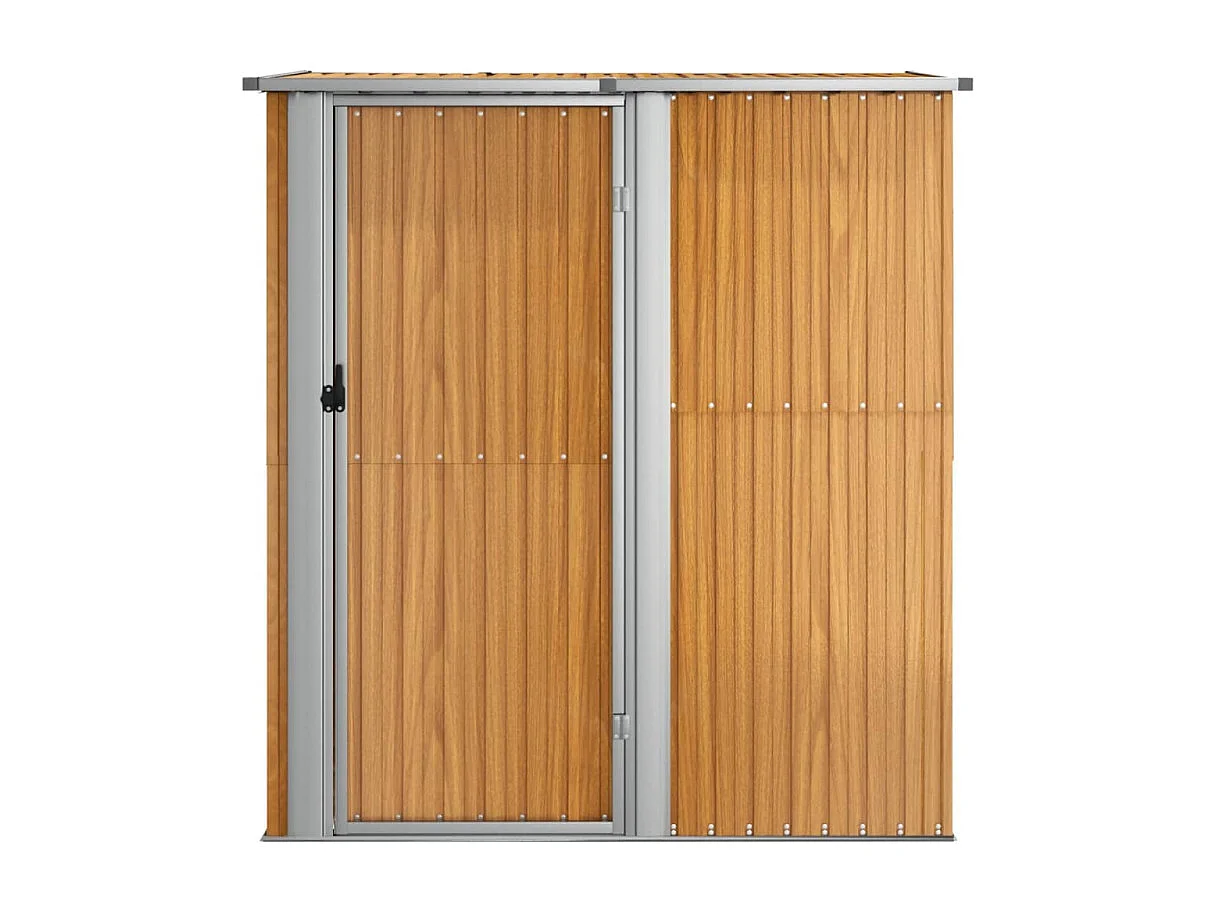 Abri de jardin 180,5x97x209,5 cm acier galvanisé aspect bois