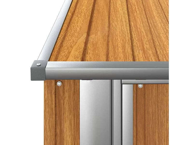 Abri de jardin 180,5x97x209,5 cm acier galvanisé aspect bois