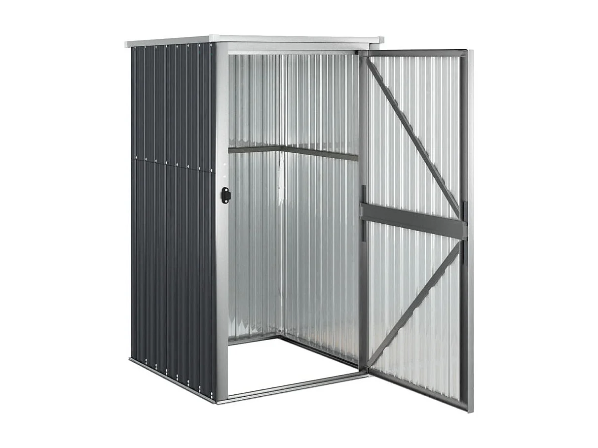 Abri à outils de jardin anthracite 88x89x161 cm acier galvanisé