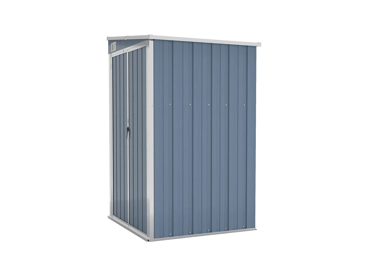 Anbauschuppen Grau 118x100x178 cm Verzinkter Stahl