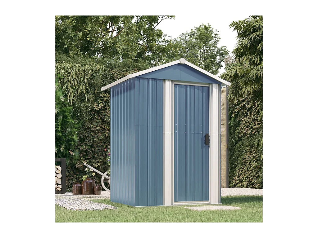 Abri de jardin Gris 126x97,5x177 cm Acier galvanisé