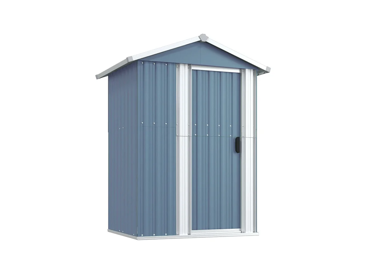 Abri de jardin Gris 126x97,5x177 cm Acier galvanisé