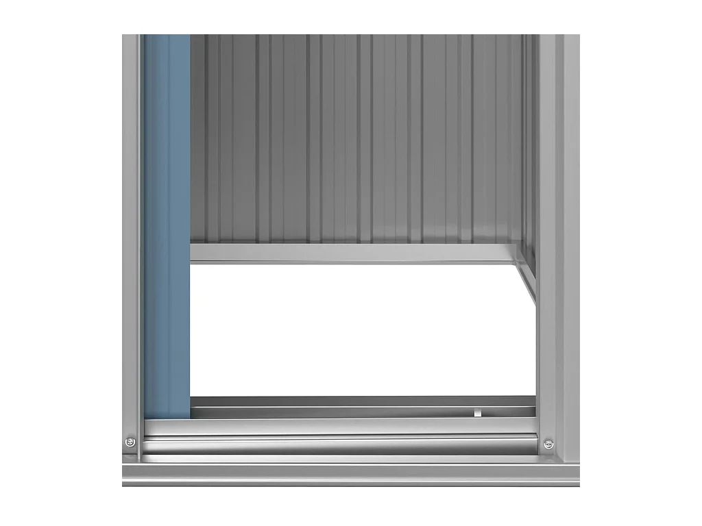 Abri de jardin Gris 126x97,5x177 cm Acier galvanisé
