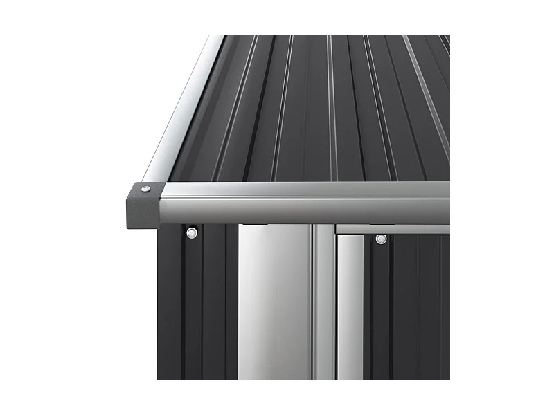 Abri de jardin Anthracite 180,5x97x209,5 cm Acier galvanisé
