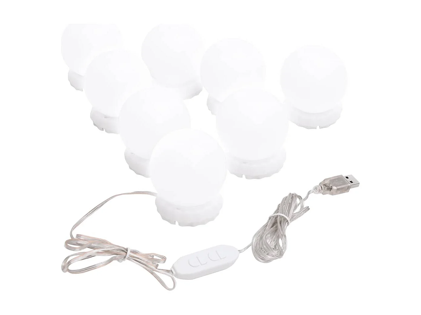 Espelho Oval com Iluminação LED 60x30 cm para Banheiro e Maquiagem