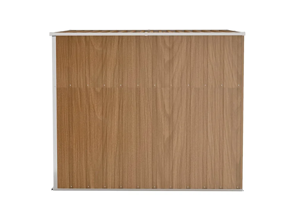 Abri de jardin mural Marron 118x194x178 cm Acier galvanisé