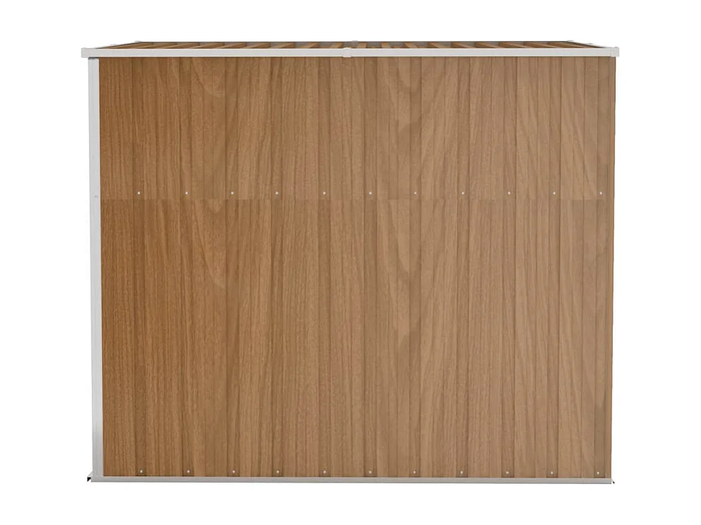 Anbauschuppen Braun 118x194x178 cm Verzinkter Stahl