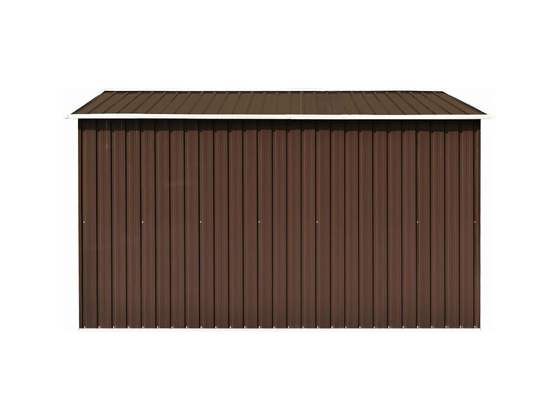 Gerätehaus 257x298x178 cm Metall Braun