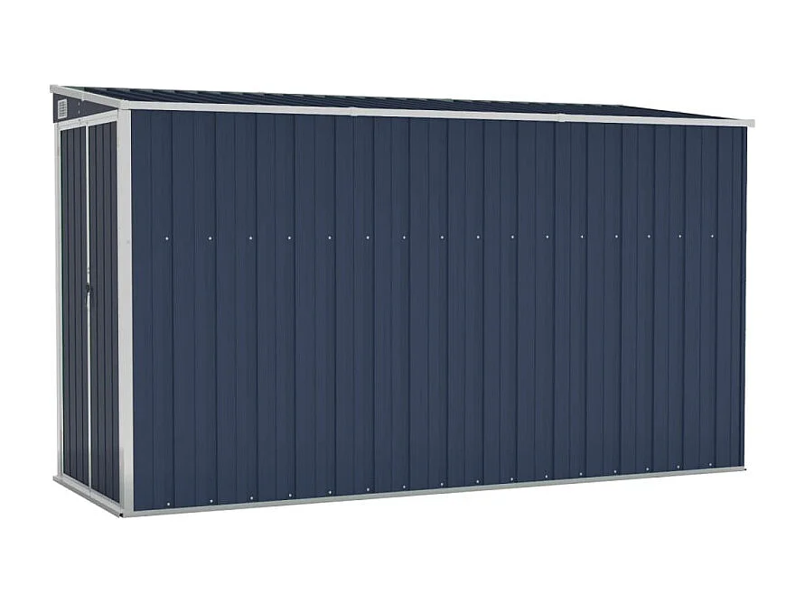 Abri de jardin mural Anthracite 118x288x178 cm Acier