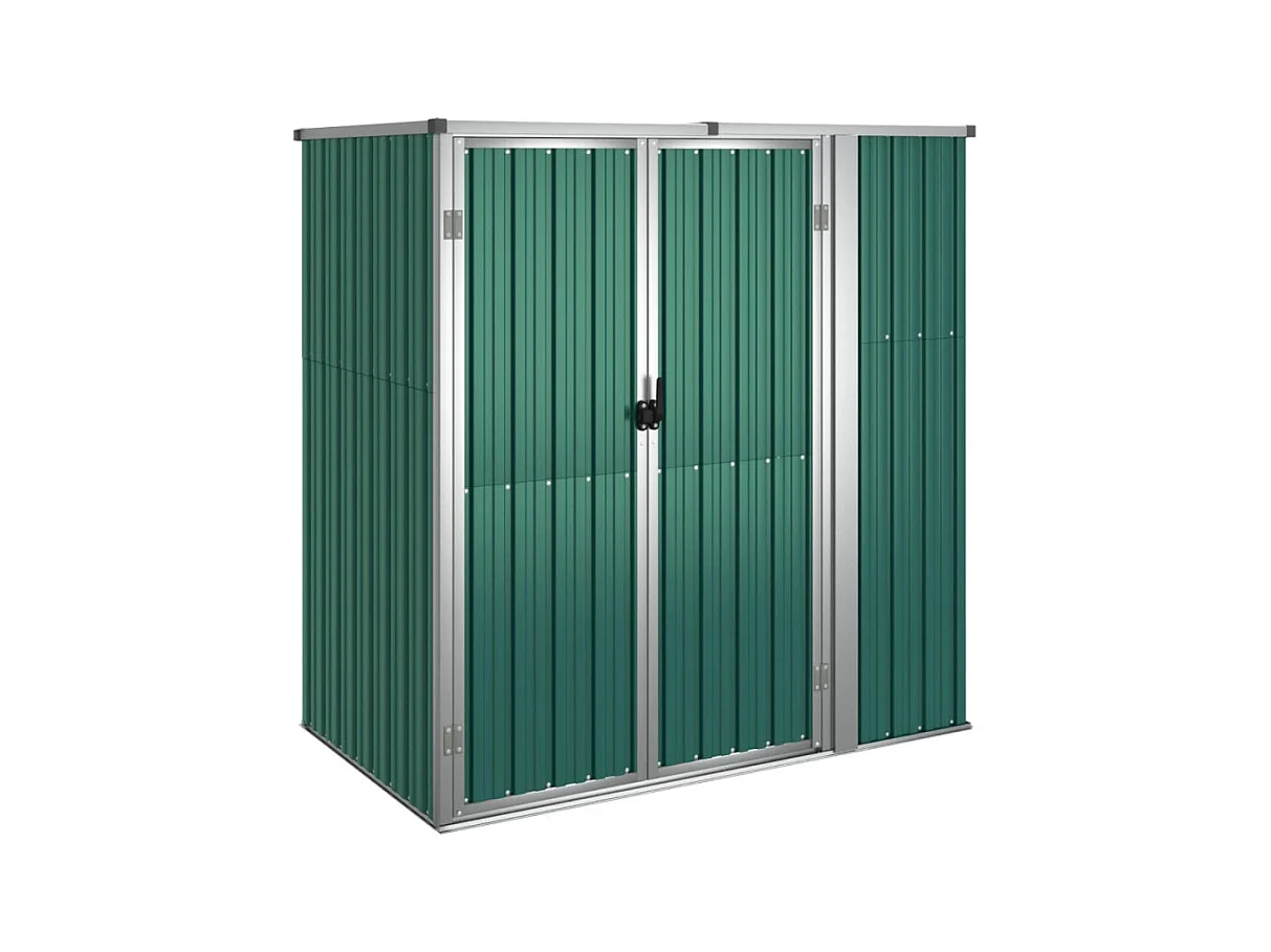 Abri à outils de jardin vert 161x89x161 cm acier galvanisé