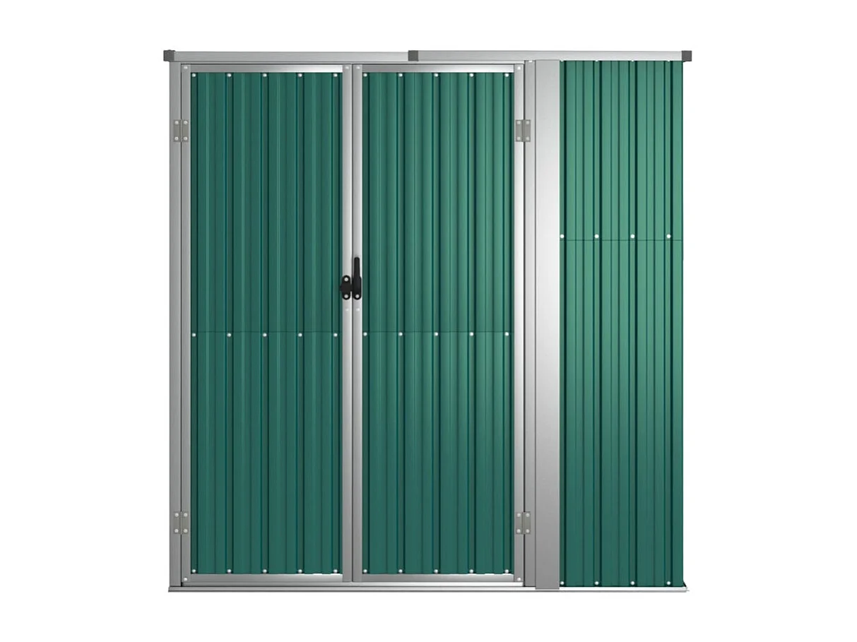 Abri à outils de jardin vert 161x89x161 cm acier galvanisé