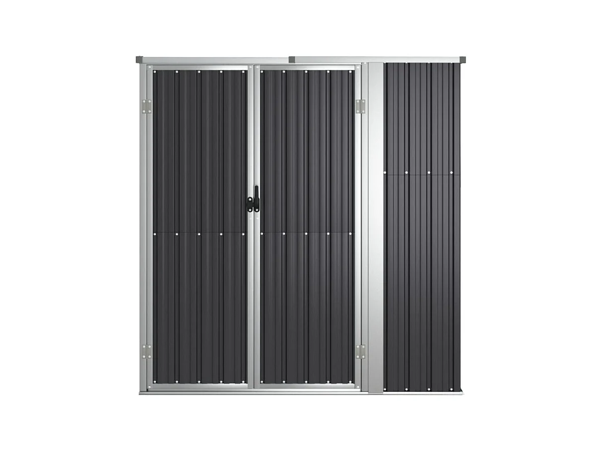 Abri à outils de jardin anthracite 161x89x161cm acier galvanisé